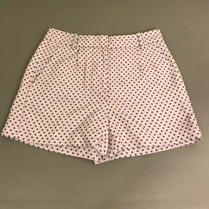 J. Crew Jacquard Polka Dot Pleated front pocket shorts size 00